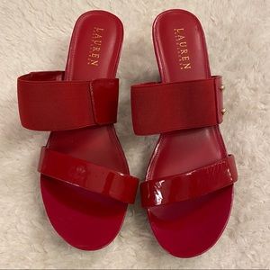 Gorgeous and very comfortable! I wore them 1x Red Ralph Lauren Strappy Wedges